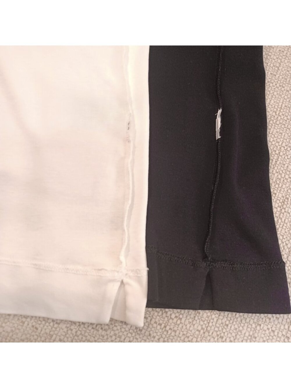 2 Chico's Pima Cotton Elbow Sleeve Tees Solid White Solid Black - Picture 9 of 9
